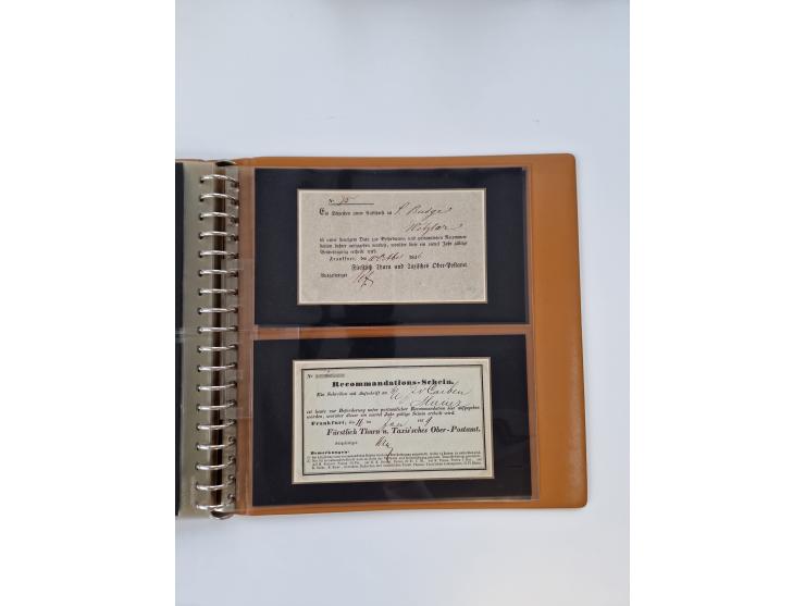 1750/1900 (ca.), Frankfurt am Main, reichhaltiger Sammlungsbestand mit rund 450 Belegen, dabei viele Postscheine der Brief- u