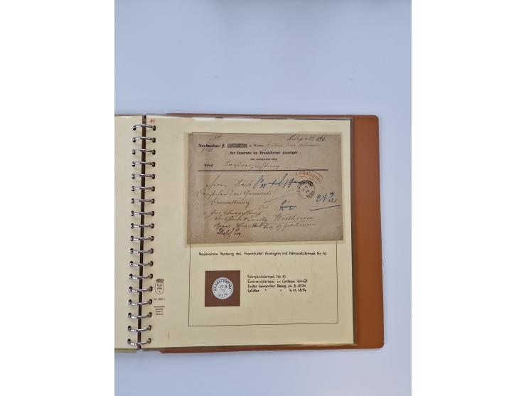 1750/1900 (ca.), Frankfurt am Main, reichhaltiger Sammlungsbestand mit rund 450 Belegen, dabei viele Postscheine der Brief- u