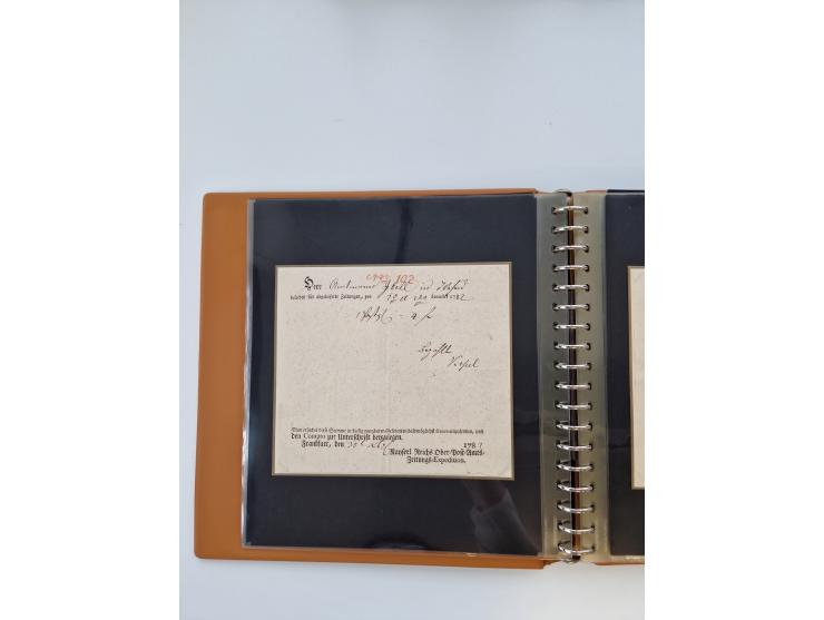 1750/1900 (ca.), Frankfurt am Main, reichhaltiger Sammlungsbestand mit rund 450 Belegen, dabei viele Postscheine der Brief- u