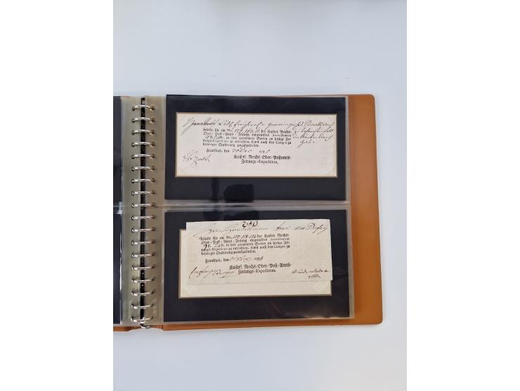 1750/1900 (ca.), Frankfurt am Main, reichhaltiger Sammlungsbestand mit rund 450 Belegen, dabei viele Postscheine der Brief- u