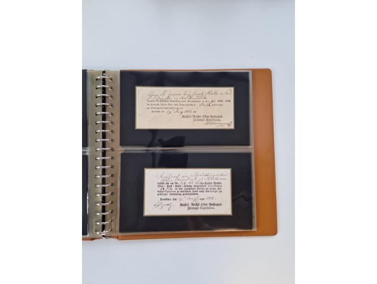 1750/1900 (ca.), Frankfurt am Main, reichhaltiger Sammlungsbestand mit rund 450 Belegen, dabei viele Postscheine der Brief- u