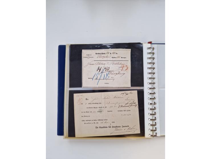 1750/1900 (ca.), Frankfurt am Main, reichhaltiger Sammlungsbestand mit rund 450 Belegen, dabei viele Postscheine der Brief- u