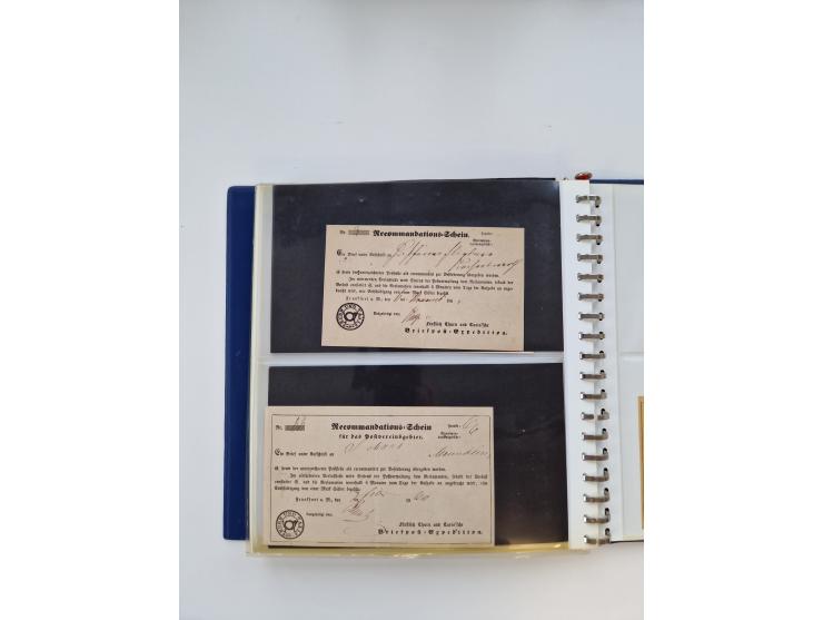 1750/1900 (ca.), Frankfurt am Main, reichhaltiger Sammlungsbestand mit rund 450 Belegen, dabei viele Postscheine der Brief- u