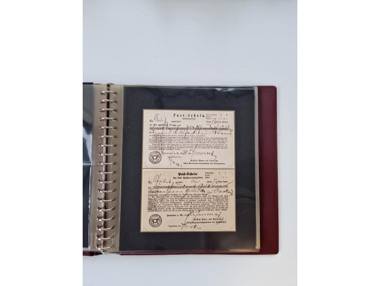 1750/1900 (ca.), Frankfurt am Main, reichhaltiger Sammlungsbestand mit rund 450 Belegen, dabei viele Postscheine der Brief- u