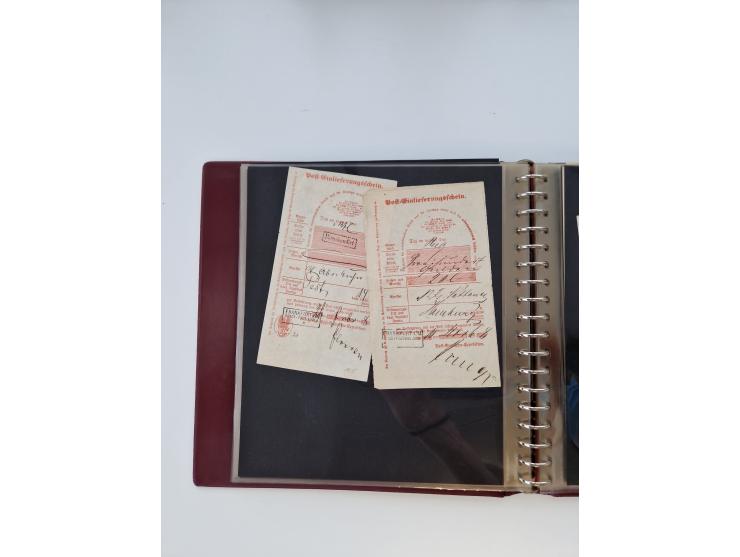 1750/1900 (ca.), Frankfurt am Main, reichhaltiger Sammlungsbestand mit rund 450 Belegen, dabei viele Postscheine der Brief- u