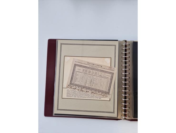 1750/1900 (ca.), Frankfurt am Main, reichhaltiger Sammlungsbestand mit rund 450 Belegen, dabei viele Postscheine der Brief- u