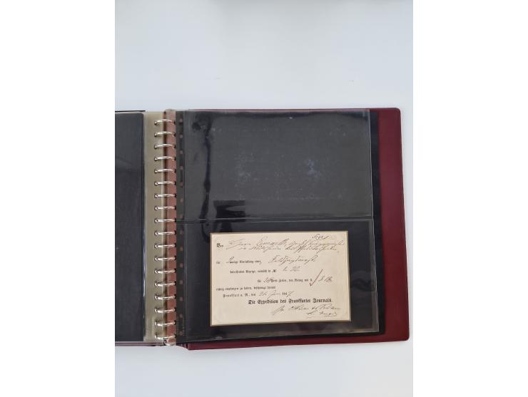 1750/1900 (ca.), Frankfurt am Main, reichhaltiger Sammlungsbestand mit rund 450 Belegen, dabei viele Postscheine der Brief- u