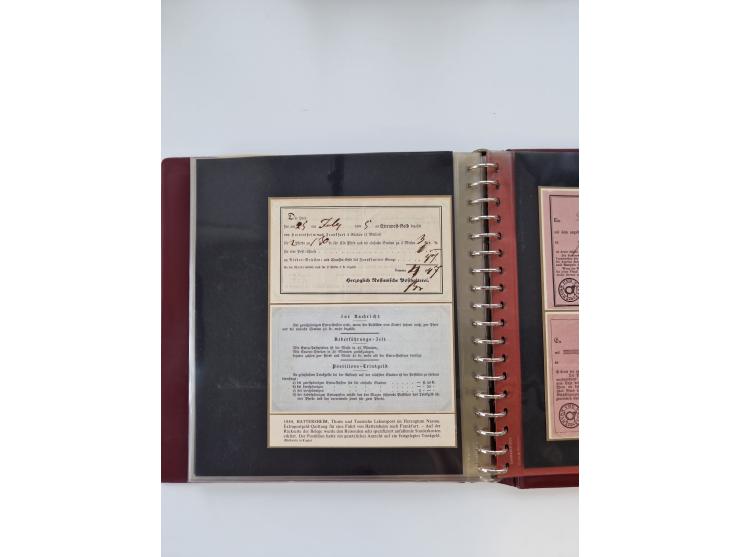 1750/1900 (ca.), Frankfurt am Main, reichhaltiger Sammlungsbestand mit rund 450 Belegen, dabei viele Postscheine der Brief- u