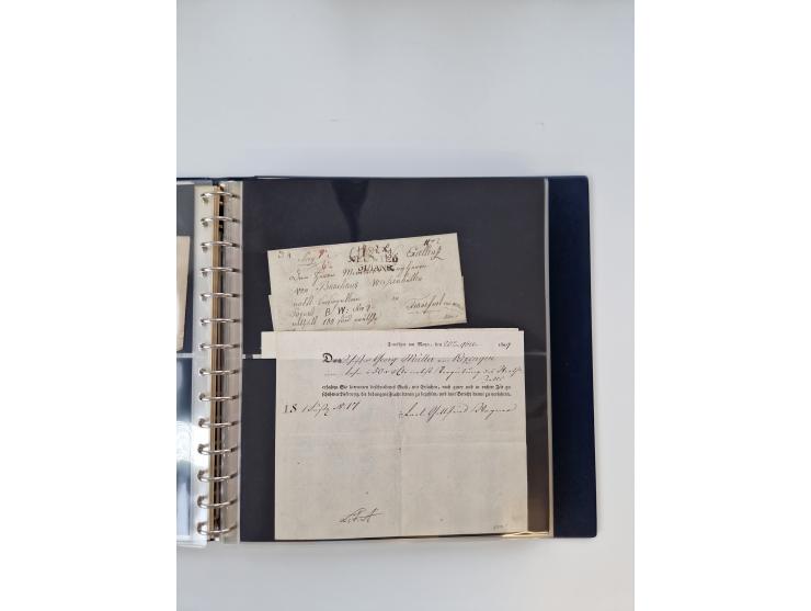 1750/1900 (ca.), Frankfurt am Main, reichhaltiger Sammlungsbestand mit rund 450 Belegen, dabei viele Postscheine der Brief- u