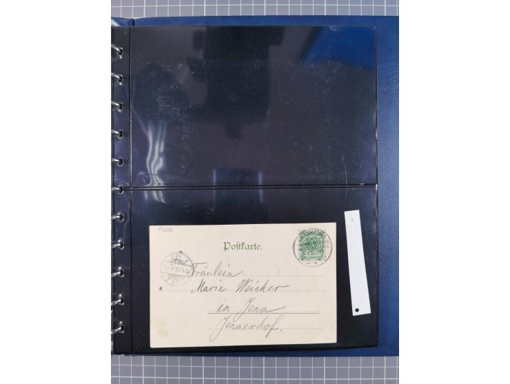 1887/1911, Sonderstempel von Frankfurt/Main, für diesen Zeitraum komplette Sammlung, bis auf ein Briefstück alles auf 39 Ganz