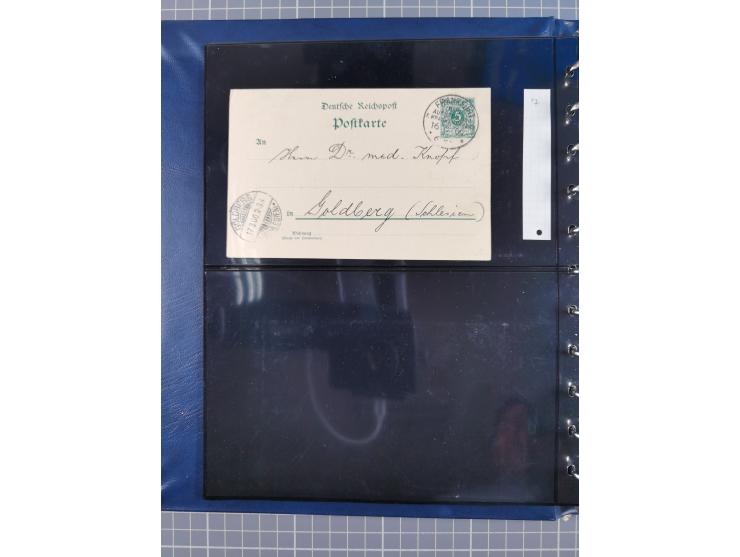 1887/1911, Sonderstempel von Frankfurt/Main, für diesen Zeitraum komplette Sammlung, bis auf ein Briefstück alles auf 39 Ganz