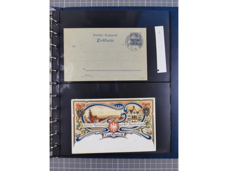 1887/1911, Sonderstempel von Frankfurt/Main, für diesen Zeitraum komplette Sammlung, bis auf ein Briefstück alles auf 39 Ganz