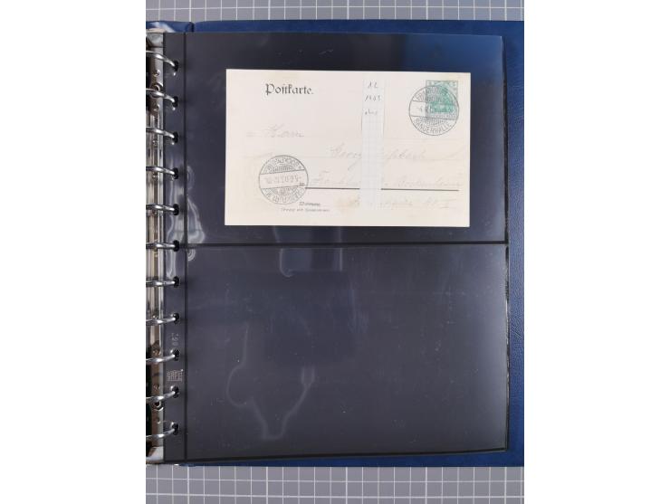 1887/1911, Sonderstempel von Frankfurt/Main, für diesen Zeitraum komplette Sammlung, bis auf ein Briefstück alles auf 39 Ganz