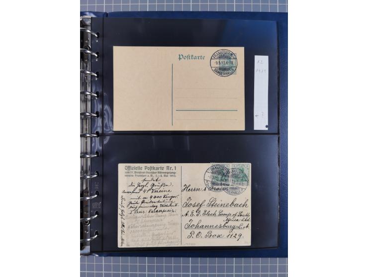 1887/1911, Sonderstempel von Frankfurt/Main, für diesen Zeitraum komplette Sammlung, bis auf ein Briefstück alles auf 39 Ganz