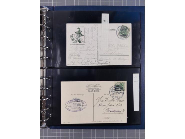 1887/1911, Sonderstempel von Frankfurt/Main, für diesen Zeitraum komplette Sammlung, bis auf ein Briefstück alles auf 39 Ganz
