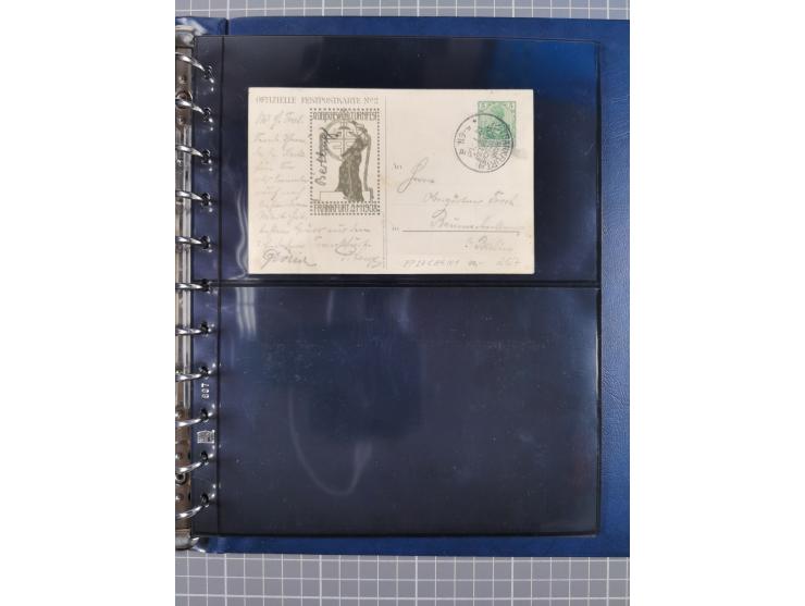 1887/1911, Sonderstempel von Frankfurt/Main, für diesen Zeitraum komplette Sammlung, bis auf ein Briefstück alles auf 39 Ganz