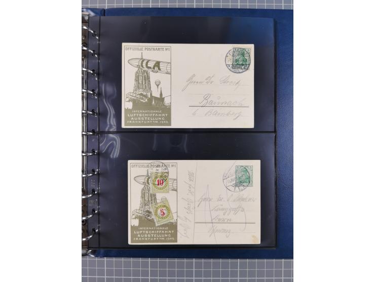 1887/1911, Sonderstempel von Frankfurt/Main, für diesen Zeitraum komplette Sammlung, bis auf ein Briefstück alles auf 39 Ganz