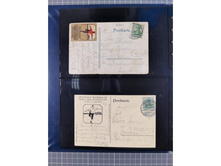 1887/1911, Sonderstempel von Frankfurt/Main, für diesen Zeitraum komplette Sammlung, bis auf ein Briefstück alles auf 39 Ganz