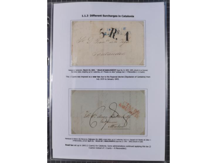 1770/1880 (ca.) Mail across the North Atlantic from-, to and via Cuba, exhibition collection with around 100 letters/letter s