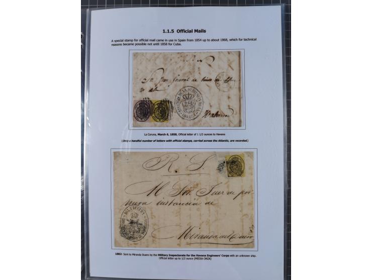 1770/1880 (ca.) Mail across the North Atlantic from-, to and via Cuba, exhibition collection with around 100 letters/letter s