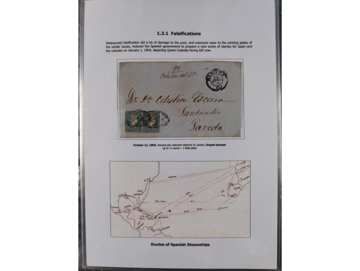 1770/1880 (ca.) Mail across the North Atlantic from-, to and via Cuba, exhibition collection with around 100 letters/letter s