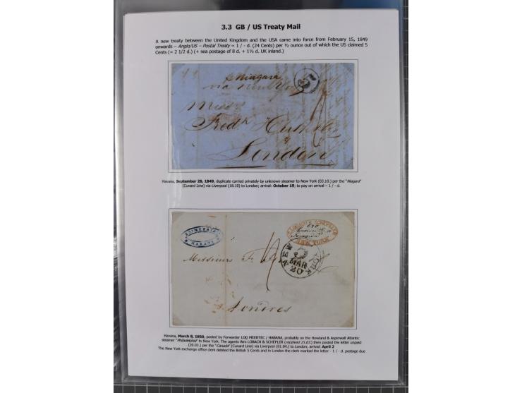 1770/1880 (ca.) Mail across the North Atlantic from-, to and via Cuba, exhibition collection with around 100 letters/letter s