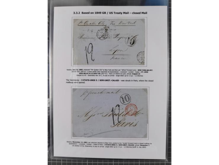 1770/1880 (ca.) Mail across the North Atlantic from-, to and via Cuba, exhibition collection with around 100 letters/letter s
