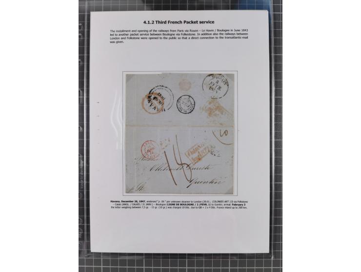 1770/1880 (ca.) Mail across the North Atlantic from-, to and via Cuba, exhibition collection with around 100 letters/letter s