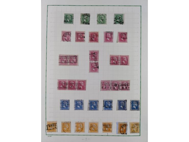 1850/67, kleiner Sammlungsbestand mit Marken, Briefstücken, Einheiten und rund 180 Briefen und Ganzsachen, dabei kleine Numme