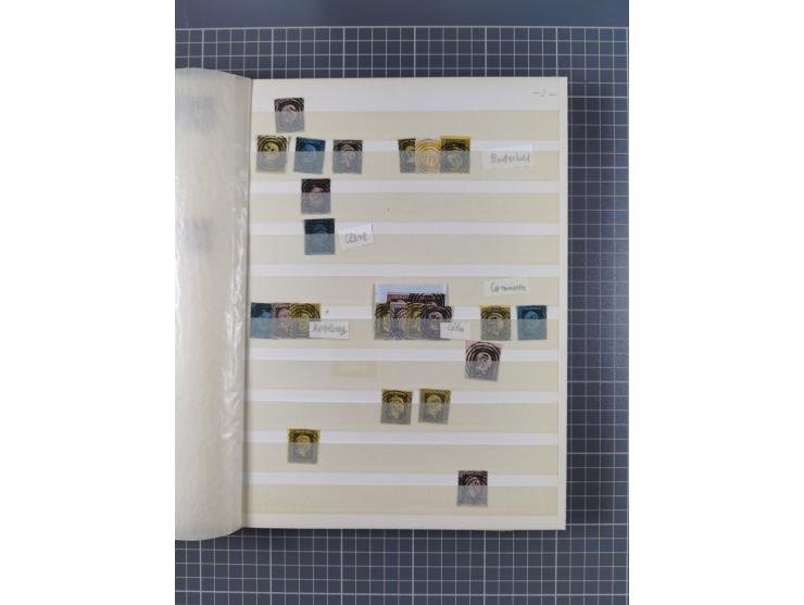 1850/67, kleiner Sammlungsbestand mit Marken, Briefstücken, Einheiten und rund 180 Briefen und Ganzsachen, dabei kleine Numme