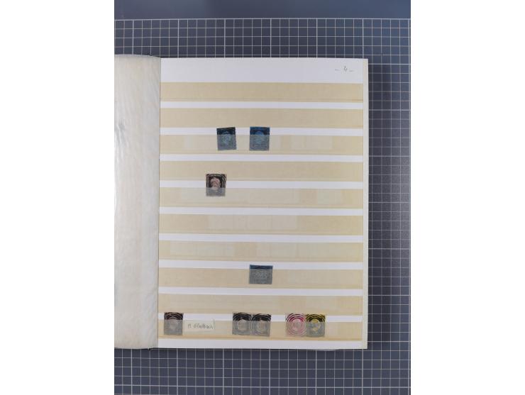 1850/67, kleiner Sammlungsbestand mit Marken, Briefstücken, Einheiten und rund 180 Briefen und Ganzsachen, dabei kleine Numme