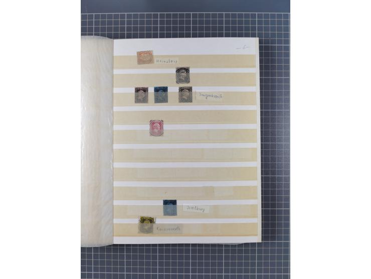 1850/67, kleiner Sammlungsbestand mit Marken, Briefstücken, Einheiten und rund 180 Briefen und Ganzsachen, dabei kleine Numme