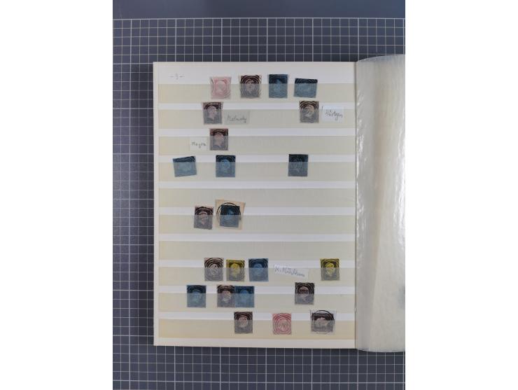 1850/67, kleiner Sammlungsbestand mit Marken, Briefstücken, Einheiten und rund 180 Briefen und Ganzsachen, dabei kleine Numme