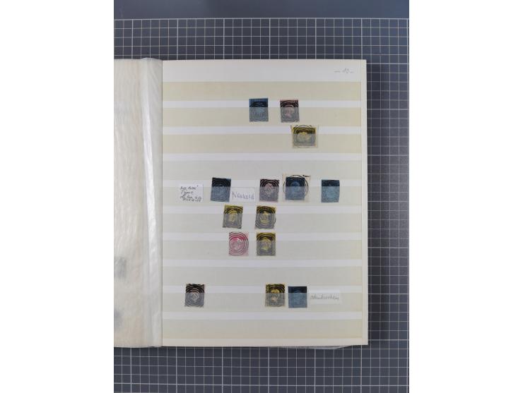 1850/67, kleiner Sammlungsbestand mit Marken, Briefstücken, Einheiten und rund 180 Briefen und Ganzsachen, dabei kleine Numme