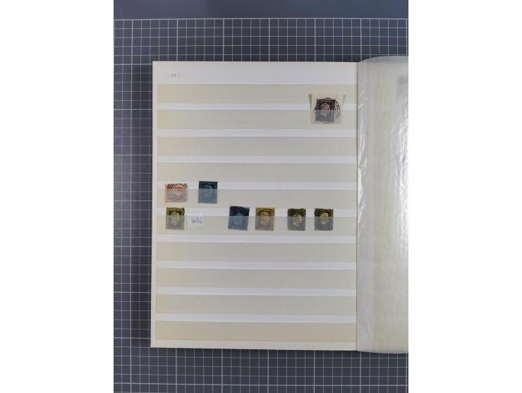 1850/67, kleiner Sammlungsbestand mit Marken, Briefstücken, Einheiten und rund 180 Briefen und Ganzsachen, dabei kleine Numme