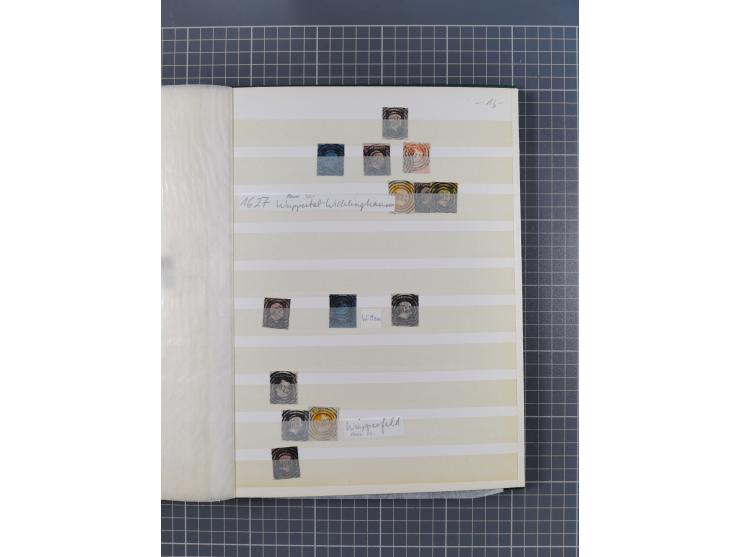 1850/67, kleiner Sammlungsbestand mit Marken, Briefstücken, Einheiten und rund 180 Briefen und Ganzsachen, dabei kleine Numme