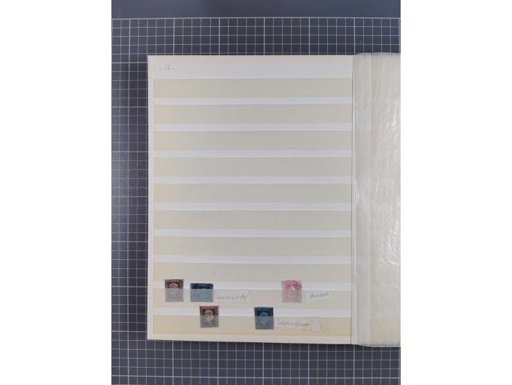 1850/67, kleiner Sammlungsbestand mit Marken, Briefstücken, Einheiten und rund 180 Briefen und Ganzsachen, dabei kleine Numme