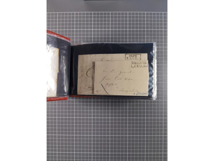 1850/67, kleiner Sammlungsbestand mit Marken, Briefstücken, Einheiten und rund 180 Briefen und Ganzsachen, dabei kleine Numme