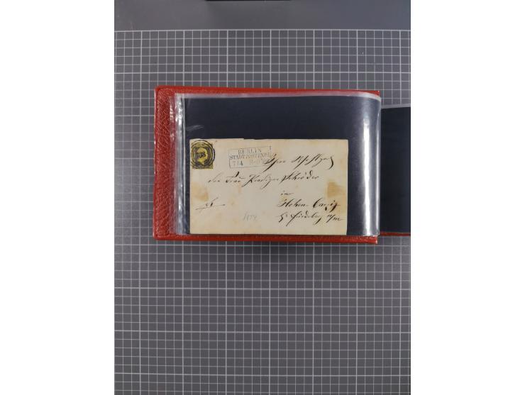 1850/67, kleiner Sammlungsbestand mit Marken, Briefstücken, Einheiten und rund 180 Briefen und Ganzsachen, dabei kleine Numme