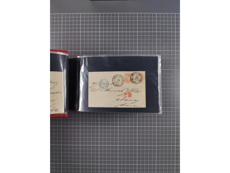 1850/67, kleiner Sammlungsbestand mit Marken, Briefstücken, Einheiten und rund 180 Briefen und Ganzsachen, dabei kleine Numme