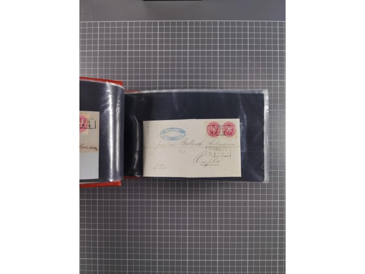 1850/67, kleiner Sammlungsbestand mit Marken, Briefstücken, Einheiten und rund 180 Briefen und Ganzsachen, dabei kleine Numme