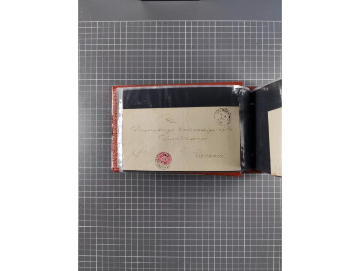 1850/67, kleiner Sammlungsbestand mit Marken, Briefstücken, Einheiten und rund 180 Briefen und Ganzsachen, dabei kleine Numme