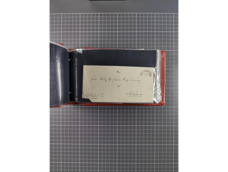 1850/67, kleiner Sammlungsbestand mit Marken, Briefstücken, Einheiten und rund 180 Briefen und Ganzsachen, dabei kleine Numme