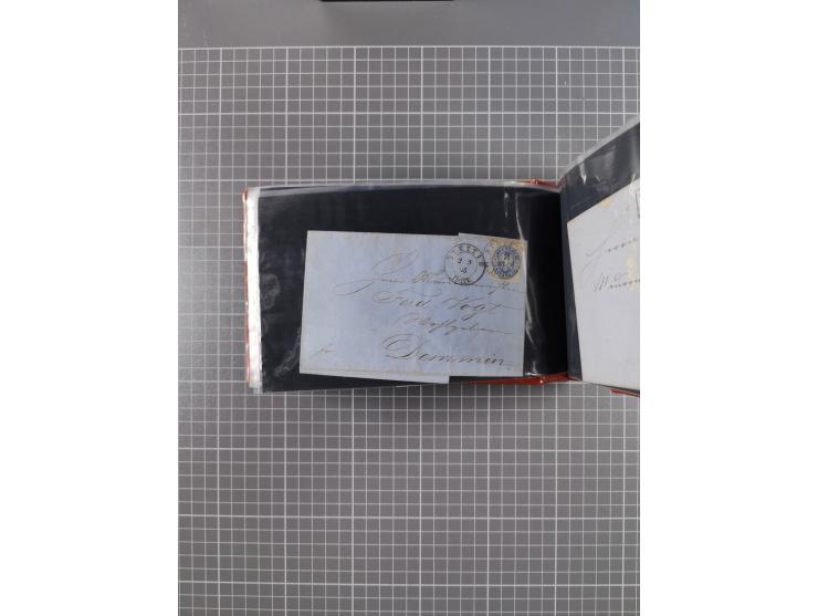 1850/67, kleiner Sammlungsbestand mit Marken, Briefstücken, Einheiten und rund 180 Briefen und Ganzsachen, dabei kleine Numme