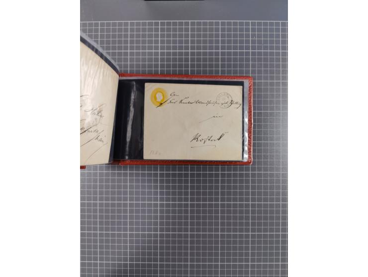 1850/67, kleiner Sammlungsbestand mit Marken, Briefstücken, Einheiten und rund 180 Briefen und Ganzsachen, dabei kleine Numme