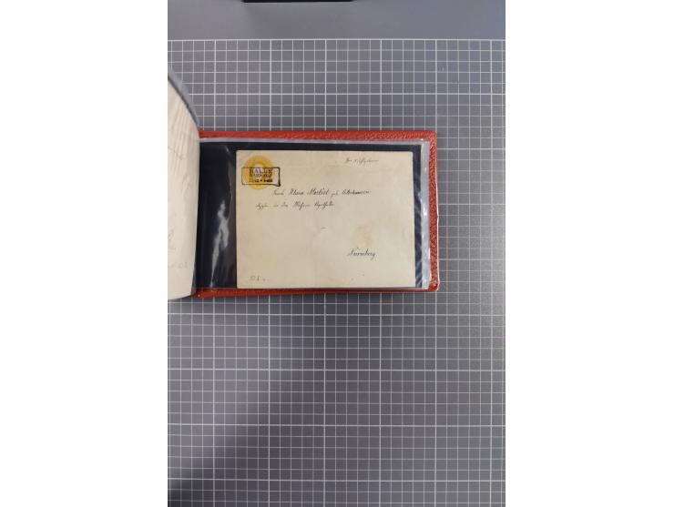 1850/67, kleiner Sammlungsbestand mit Marken, Briefstücken, Einheiten und rund 180 Briefen und Ganzsachen, dabei kleine Numme