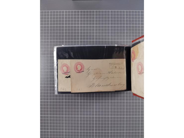 1850/67, kleiner Sammlungsbestand mit Marken, Briefstücken, Einheiten und rund 180 Briefen und Ganzsachen, dabei kleine Numme