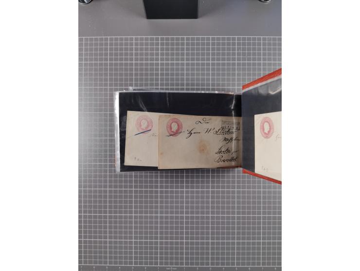 1850/67, kleiner Sammlungsbestand mit Marken, Briefstücken, Einheiten und rund 180 Briefen und Ganzsachen, dabei kleine Numme