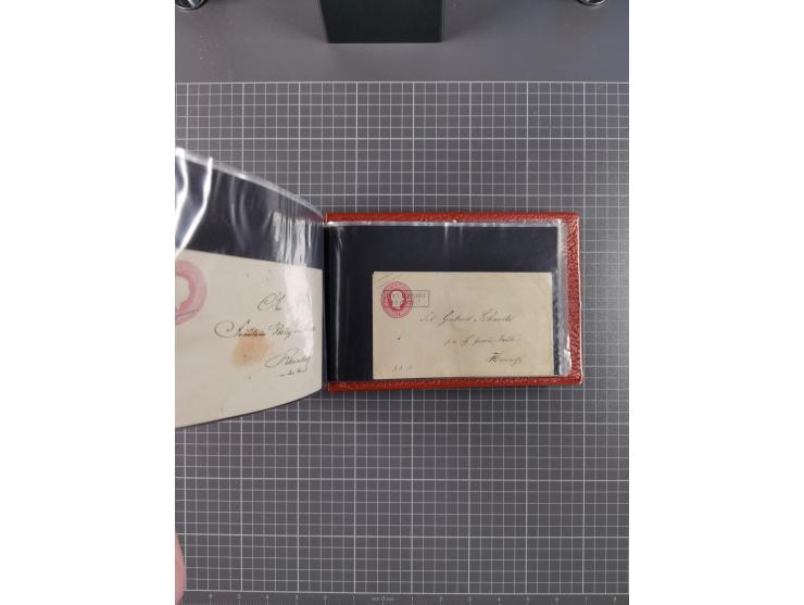 1850/67, kleiner Sammlungsbestand mit Marken, Briefstücken, Einheiten und rund 180 Briefen und Ganzsachen, dabei kleine Numme