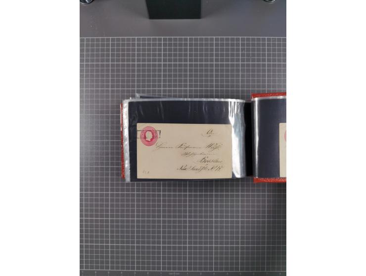 1850/67, kleiner Sammlungsbestand mit Marken, Briefstücken, Einheiten und rund 180 Briefen und Ganzsachen, dabei kleine Numme